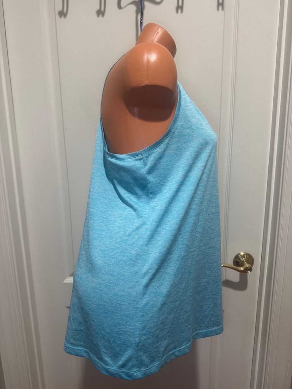 UNDER ARMOUR Heather Turquoise Blue Racerback Tank Top Size L Large $35 EUC KL - Picture 5 of 11